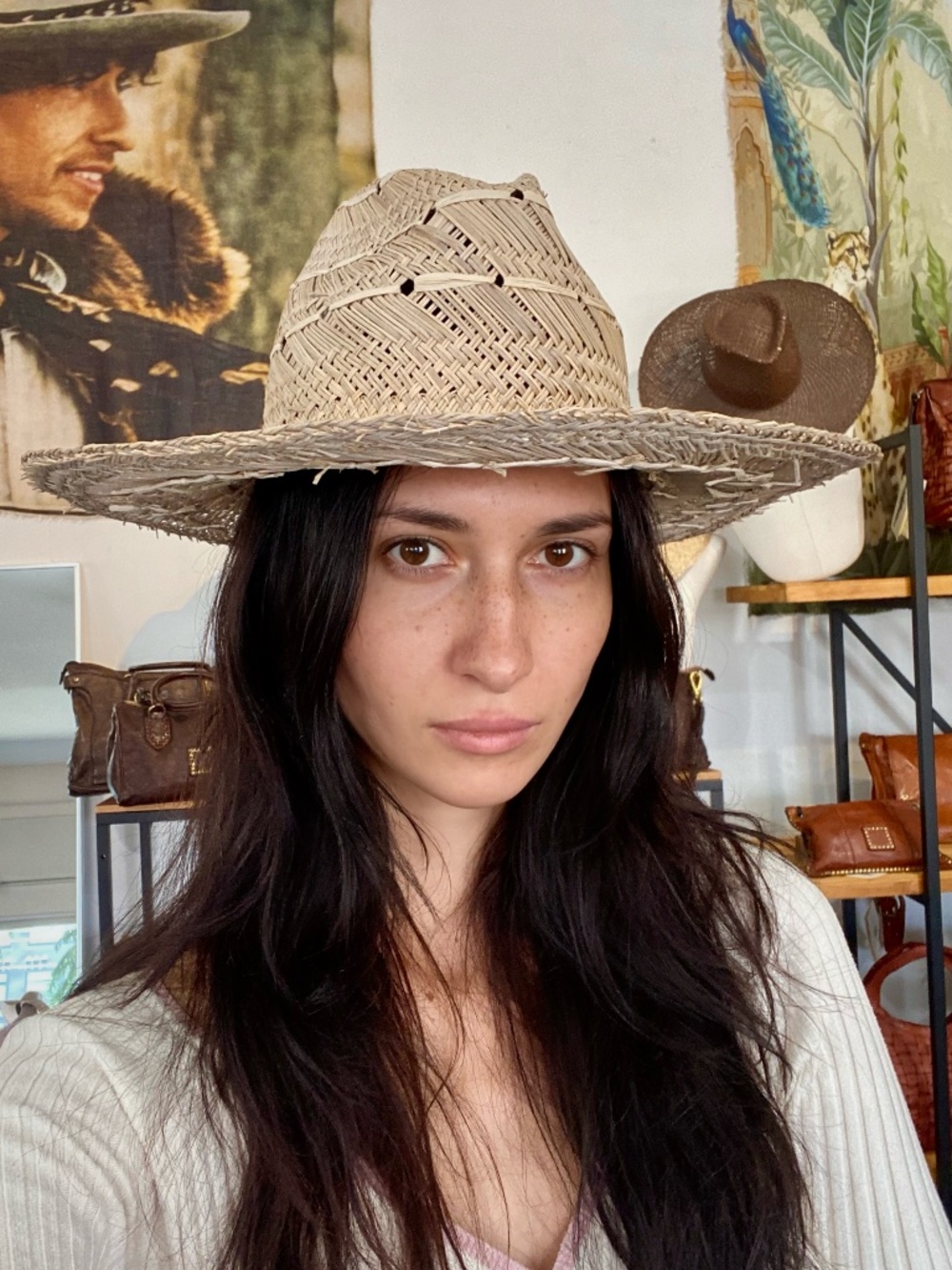 Reinhard Plank Straw Hat in Pale Beige